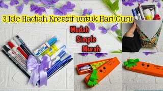 3 Ide Kado Kreatif Hari Guru Terbaru yang Simple dan Mudah  Kado Alat tulis [upl. by Reste]