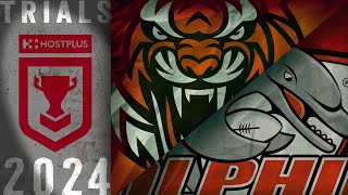 🏉 LIVE COVERAGE Hostplus Cup Trials 2024  Brisbane Tigers vs Redcliffe Dolphins 🏉 [upl. by Adnerol]