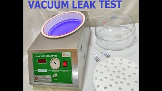 Vacuum Leak Test Apparatus  Leak Testing Machine for Blisters Bottles Sachets Pouch [upl. by Anwahsed]