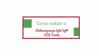 Procedimento Chikungunya IgGIgM ECO Teste [upl. by Earised]