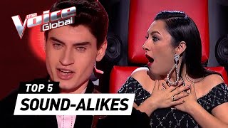 MINDBLOWING SOUNDALIKES in The Voice [upl. by Eixela]