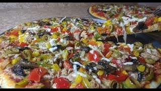 طريقة سهلة لتحضير بيتزا ناجحة 100 في البيت  Recette facile des pizzas maison pâte et garniture [upl. by Geraud560]