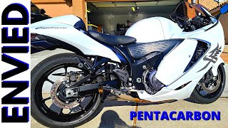 2022 Hayabusa Brocks Penta Carbon Exhaust Install [upl. by Mackie]