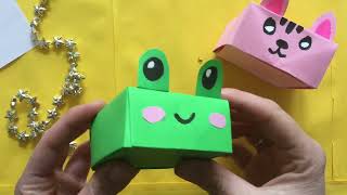 ★ Schattig DOOSJE vouwen met PAPIER ★ Origami Easy  Knutselen met papier  DIY Origami box [upl. by Adnol]