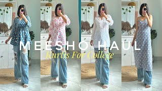 Best Short Kurtis From Meesho  Meesho Short Kurti Haul  Kurtis for CollegeOffice [upl. by Vassell]