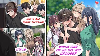 Manga Dub I went to meet my online friends and I expected a bunch of guys but RomCom [upl. by Dael]