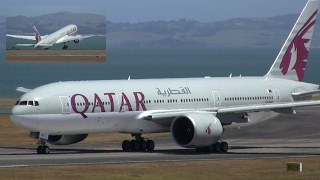 WORLDS LONGEST FLIGHT ✪ Qatar Boeing 777200LR ► Takeoff ✈ Auckland Airport [upl. by Korfonta]