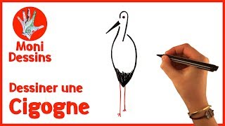 CIGOGNE COMMENT DESSINER UNE CIGOGNE [upl. by Anitnauq820]