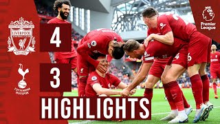 HIGHLIGHTS Liverpool 43 Tottenham Hotspur  Dramatic Jota winner [upl. by Eceinhoj192]