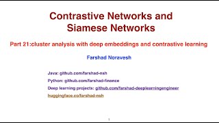 Part 21 cluster analysis with deep embeddings and contrastive learning [upl. by Egreog]