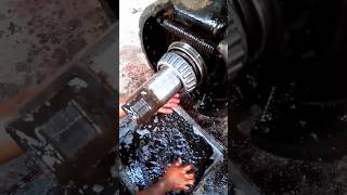 greasing wheel bearings on trailer mechanic greasing shortvideo [upl. by Dorian]