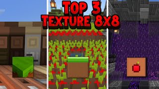 Top 3 8x8 Texture Pack For Mcpe  Fps Boost [upl. by Halda]