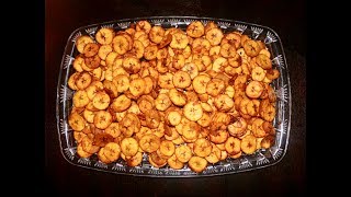 How To Make Crispy And Spicy Plantain Chips  KPEKERE [upl. by Nylle]