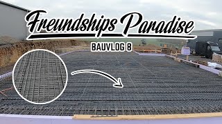 🚧 Bodenplatte für die Halle bauen  Stahl verlegen als Bewehrung für die Betonplatte 💪🏼Bauvlog 8 [upl. by Britney]