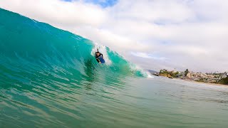 POV Bodyboarding glassy shore break slabs in Laguna Beach [upl. by Sualkcin]