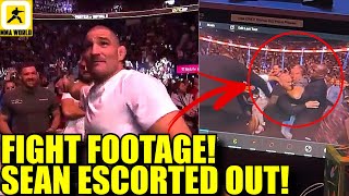 Sean Strickland and Dricus Du Plessis came to BLOWS at UFC 296 Strickland escorted out [upl. by Retsim809]