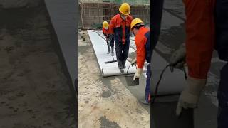 Polypropylene Fabric Waterproofing with 107 Glue Cement for Roof Construction [upl. by Madelina]