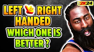 Left vs Right Handed The Major Difference on NBA 2K24 [upl. by Bathsheba]