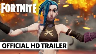 Fortnite X League of Legends  Jinx Trailer [upl. by Yntrok]