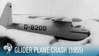 Glider Plane Crash Düsseldorf Air Show 1955  British Pathé [upl. by Llerrad]