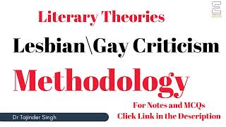 Lesbian and Gay Criticism Methodology  Literary Theory  NTA NET PGT English [upl. by Drofniw]