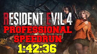 Resident Evil 4 Remake Professional Speedrun 14236 [upl. by Naloc641]