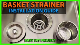 How To Install a Basket Strainer Assembly in Kitchen Sink Drain Opening [upl. by Payson576]