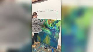 Sticks and Stones expressionist landscape painting demo by Clair Bremner [upl. by Allemahs]