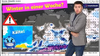 Wintereinbruch Kälte Schnee und Frost Wettermodell verspricht uns mal wieder ein WinterMÄRCHEN [upl. by Veedis]