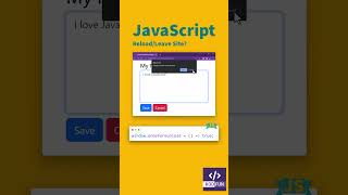 JavaScript beforeunload Event [upl. by Nwahsor248]