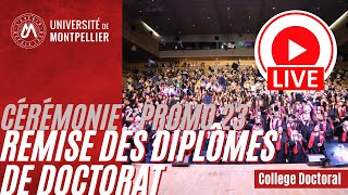 Cérémonie de remise des diplômes de doctorat  promotion 2023 du Collège doctoral de lUM [upl. by Butte]