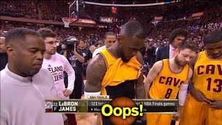 LeBron James Accidently Flashes Everyone During NBA Finals Game [upl. by Ilyak]