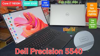 Dell Precision 5540 Core i7 9850H 12CPU RAM 32GB SSD 512GB 156quot Full HD VGA Quadpro T2000 [upl. by Solhcin965]