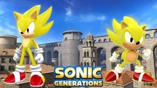 Sonic Generations PC 4K  Rooftop Run Act 1  2 Full Super Sonic [upl. by Anaitsirk]