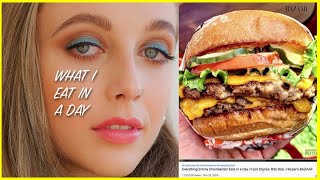 What I Eat In A Day  Emma Chamberlain Harpers Bazaar  Freelee reacts [upl. by Stormy917]