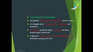 FRANÇAIS  les reprises nominales et pronominales  1APIC [upl. by Ticon]