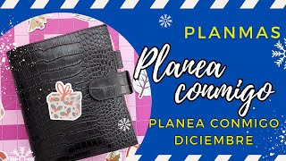 PLANMAS Planea conmigo Diciembre en mi AGENDA A6  Personal  Como planear un mes completo [upl. by Torbart]