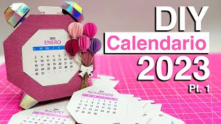 DIY Calendario 2023  Cajita calendario Cricut Cameo y PDF [upl. by Ellennaj95]