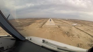 Landing at Djerba DJE Tunisia  RWY09 Cockpit View [upl. by Daenis]