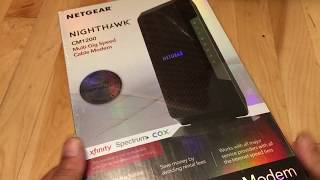 NETGEAR Nighthawk 32 x 8 DOCSIS 31 Cable Modem RCN ISP 4 GiG Ports CM1200100NAS  092019 [upl. by Ailsa]