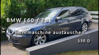 BMW E60  E61  Lichtmaschine austauschen [upl. by Eittol527]