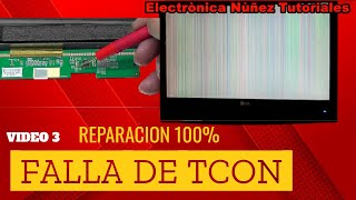 👉Reparación de TV LG con líneas y franjas de colores Solución rápida  electrónica Núñez VIDEO 3📌 [upl. by Bobbe239]