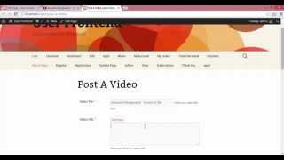 Create a form to post video with WP User Frontend [upl. by Gwenette334]