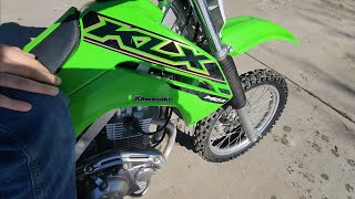 2021 Kawasaki KLX 140R gets FMF exhaust Simple install [upl. by Asilef17]