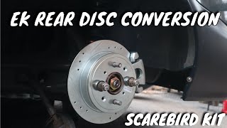 Installing The Scarebird Rear Disc Conversion Kit On My EK Civic [upl. by Neumark]