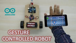 Gesture controlled Robot using just a Smartphone  Super Cool Arduino Project [upl. by Sussi861]