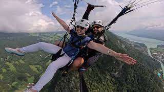 Paragliding in Interlaken Switzerland  GoPro  HD amp 4K [upl. by Annmaria]