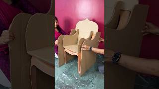 Beautiful Sofa Craft using Waste Plastic Chair short reel viral youtubeshort diycraft trending [upl. by Neala863]