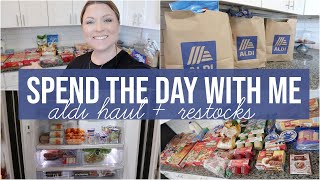 ALDI GROCERY HAUL  RESTOCKS  DAY IN THE LIFE VLOG [upl. by Jean]