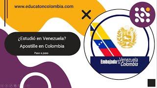 ¿Estudio en Venezuela Apostille en Colombia [upl. by Dewain249]